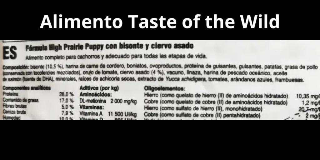 Ejemplos de buenos ingrediente en alimentos para perros