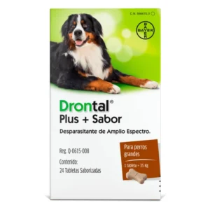 Drontal Plus Perros 35 kg – Antiparasitario Interno para Perros Grandes (1 Comp)