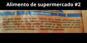 Malos ingredientes en la comida para perros.