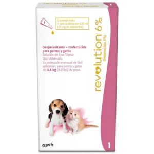 Revolution 6% – Pipeta Antiparasitaria para cachorros y Gatitos (Hasta 2.5 kg)