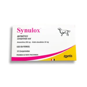 Synulox 250 mg – Antibiótico para Perros y Gatos (10 Comp)